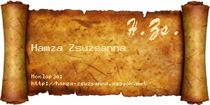 Hamza Zsuzsanna névjegykártya
